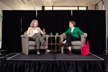 Professor Kennedy (left) and Laura Fredricks (right)
